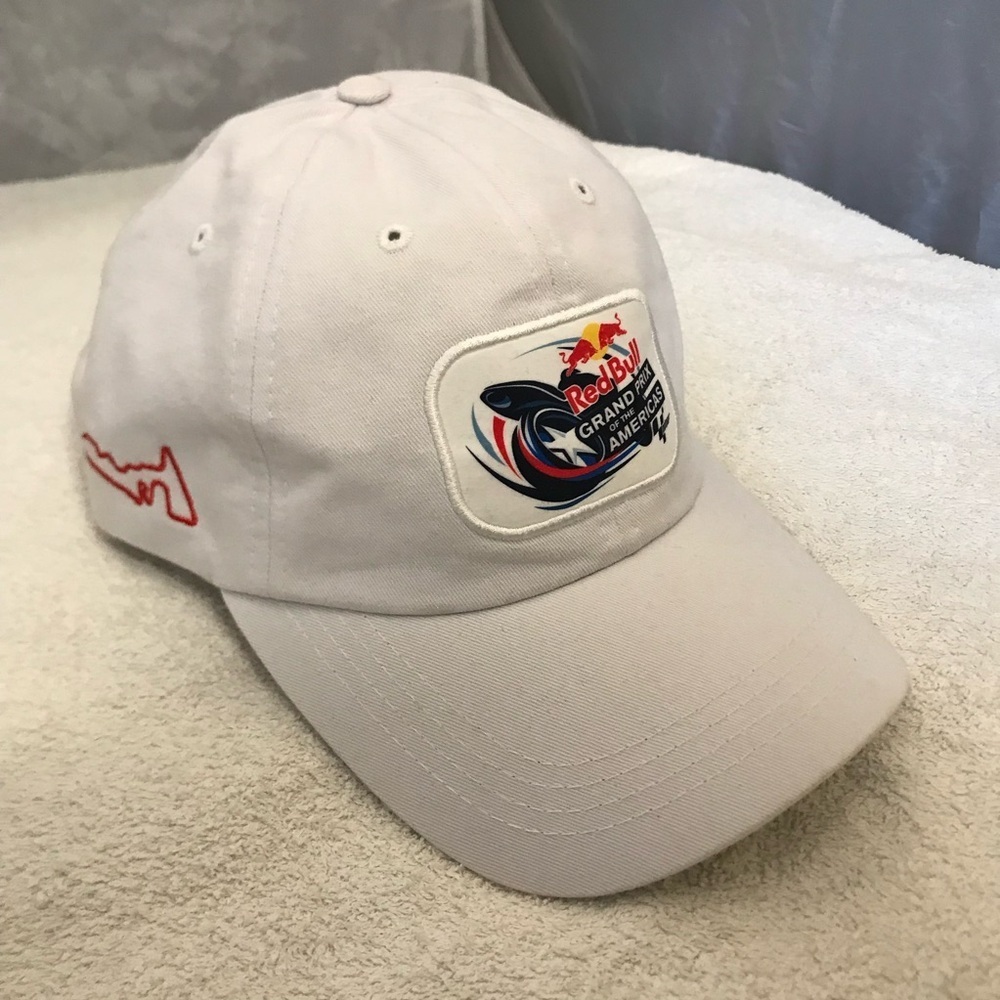Red Bull Grand Prix Adjustable White Racing Ball Cap By Circuit Of The Americas View 5